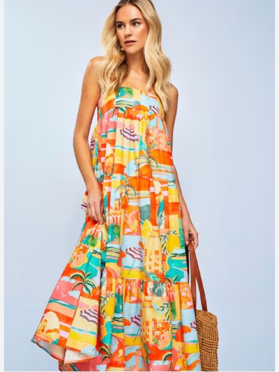 Show Me Your MuMu Dresses & Skirts - Show Me Your MuMu Bright Multicolor Tiered Sundress